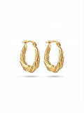Twisted Gold Hoops Earring