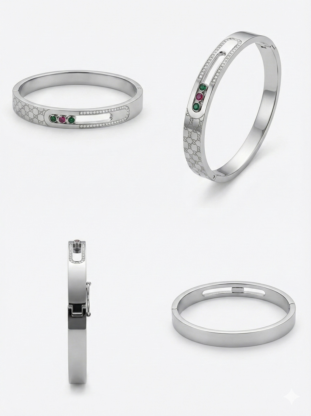 Lunara Trinity Silver Bangle