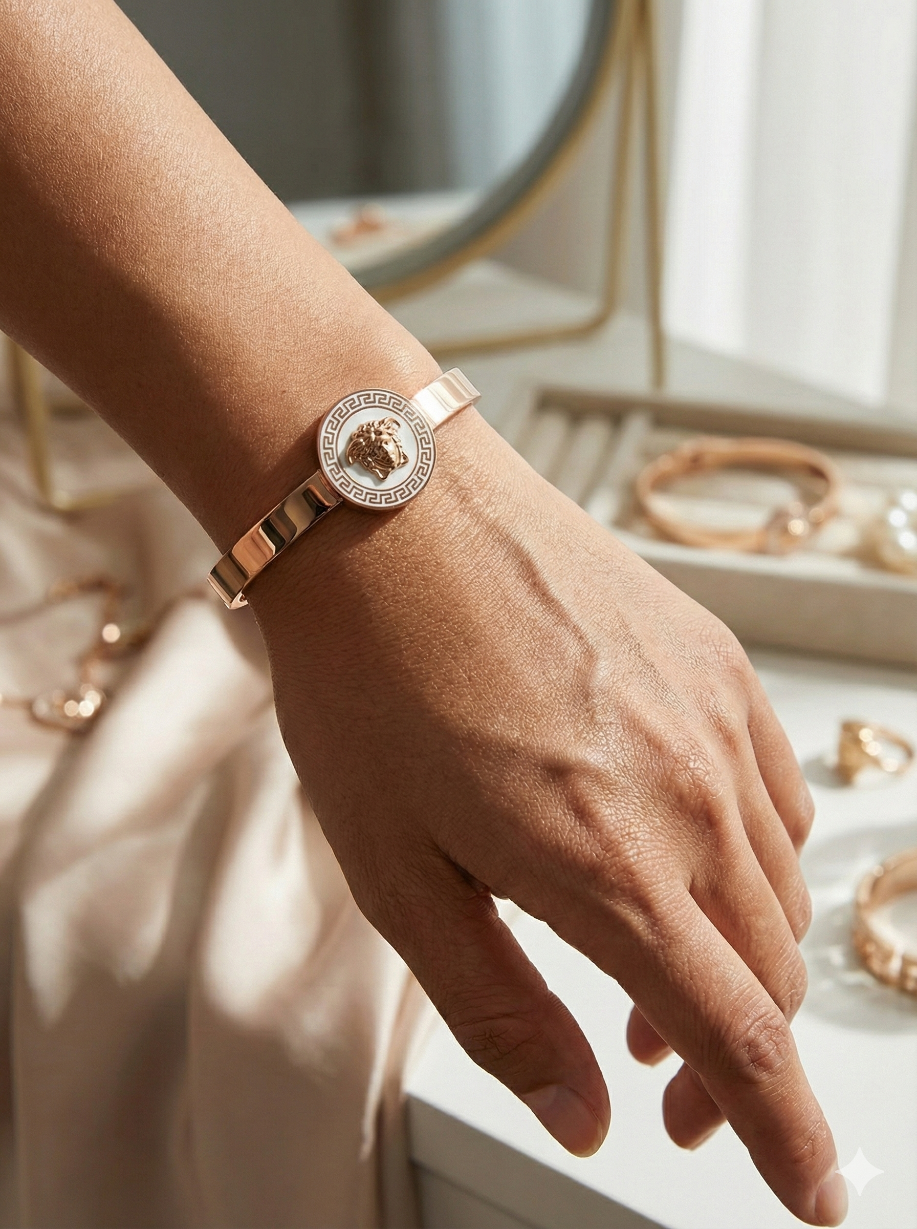 Aurelia Medusa Rose Gold Bangle