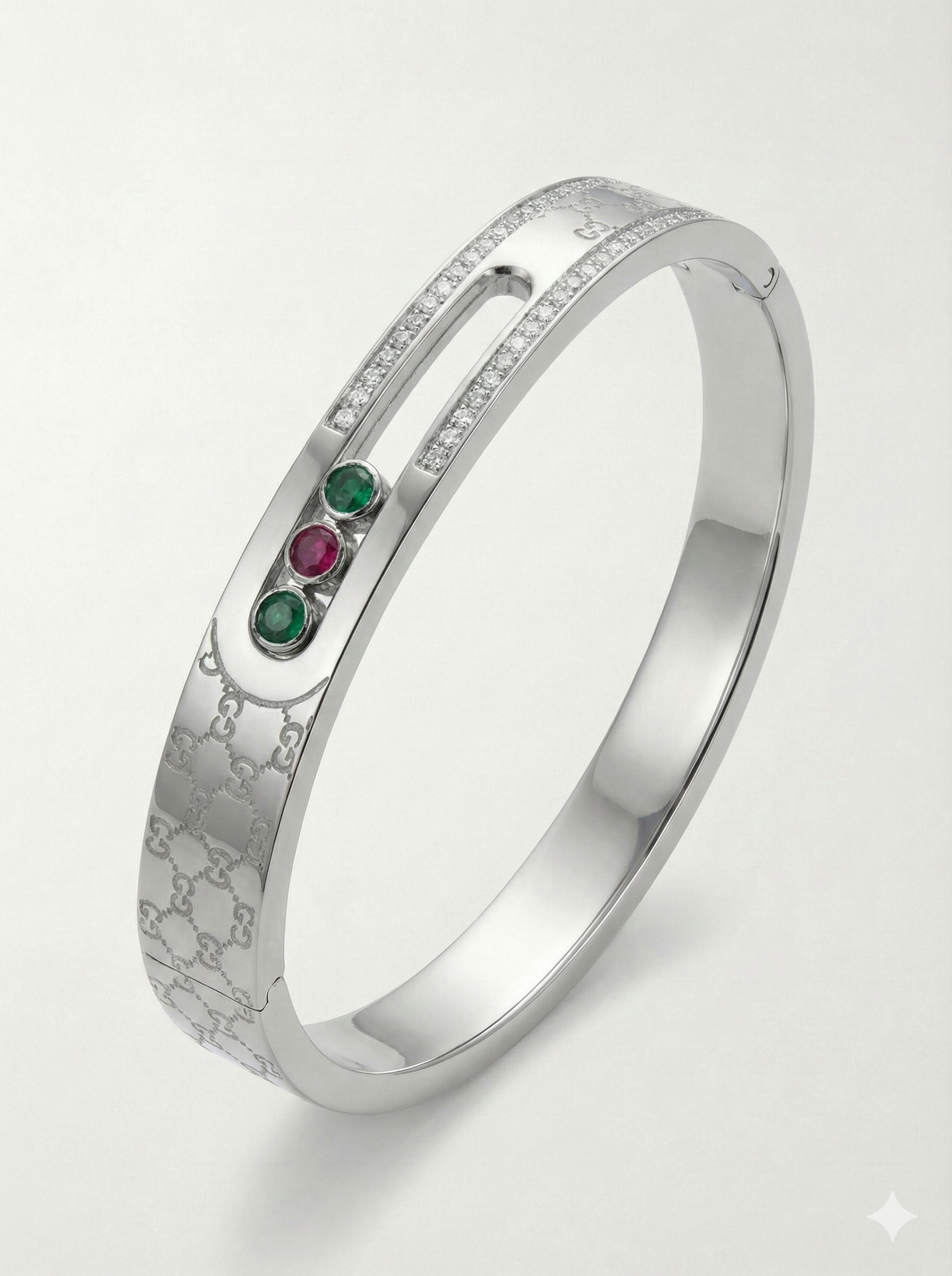 Lunara Trinity Silver Bangle