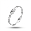 Astra Lock Silver Bangle