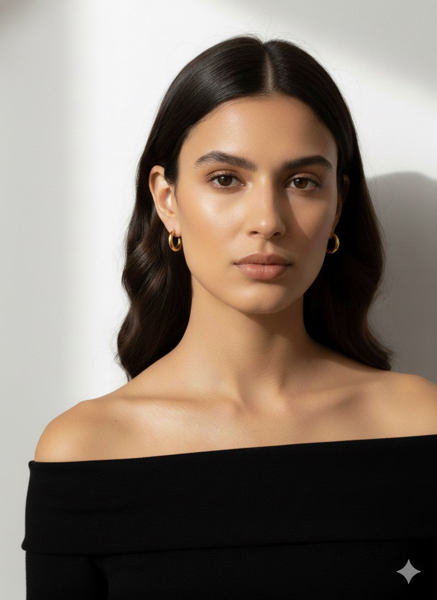 Solace Gold Hoop Earrings